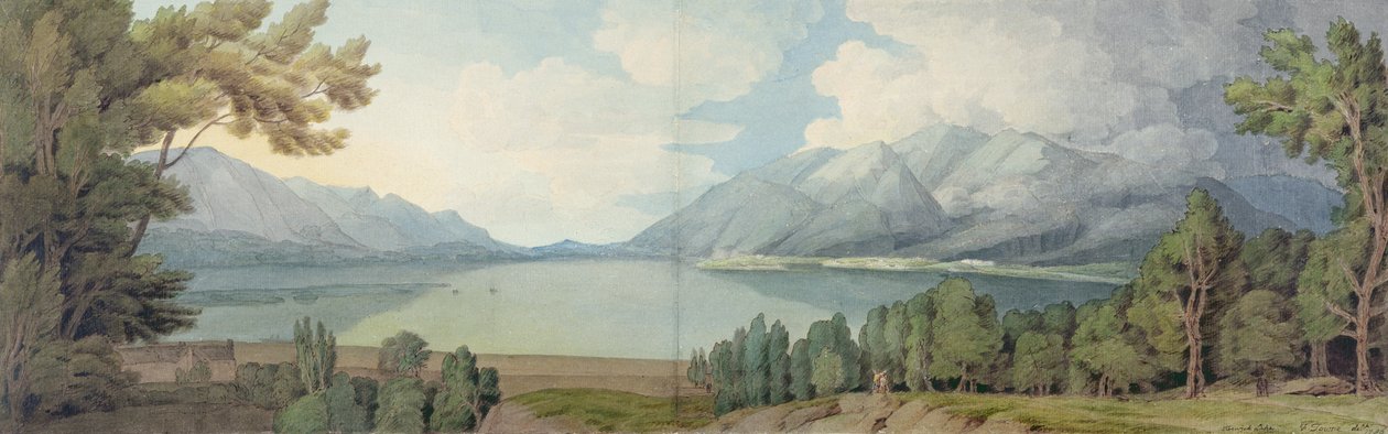 Derwentwater délről alkotó: Francis Towne