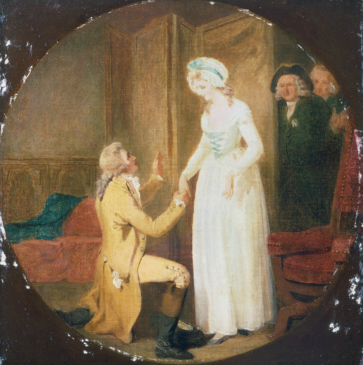 Oliver Goldsmith (1730-1774) Lehajol, hogy hódítson című drámájának V. felvonása, III. jelenete alkotó: Francis Wheatley