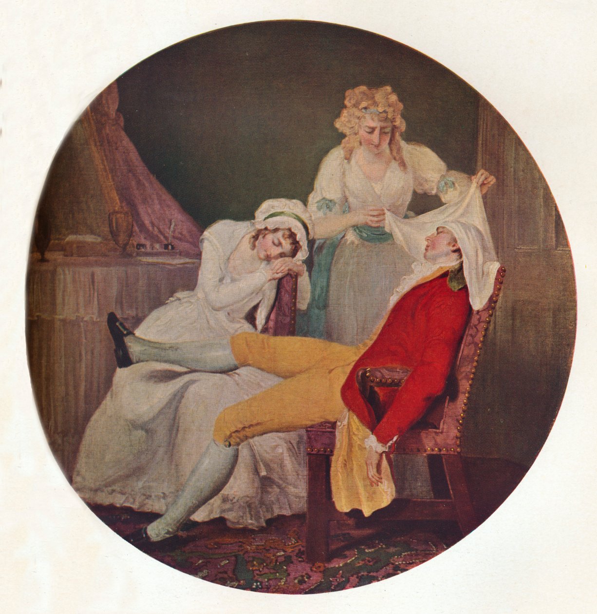 Lady Easys Steinkirk: Jelenet a The Fearless Husband című filmből, Colley Cibber, c1790 alkotó: Francis Wheatley