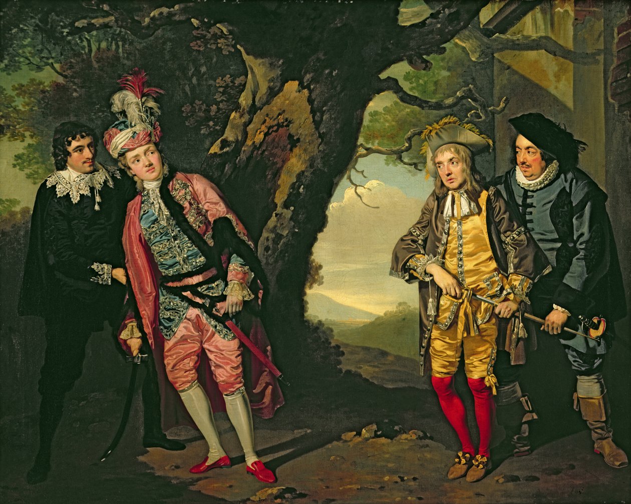 A párbaj, a „Tizenkettedik éjszaka” 3. felvonásának 4. jelenetéből alkotó: Francis Wheatley