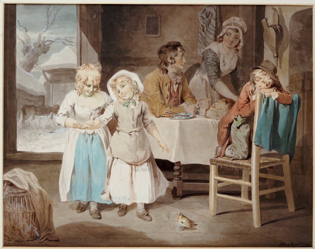 A kisállat Robin, 1794 alkotó: Francis Wheatley