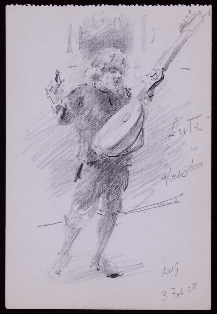 Arnold Dolmetsch portréja alkotó: Francis Wilfred Lawson