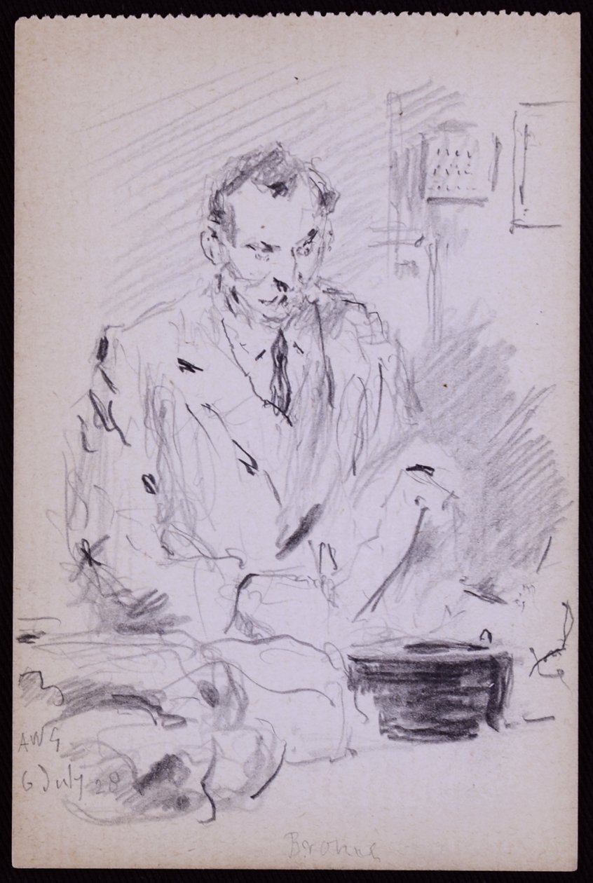 Gilbert portréja? Bayes, c. 1928 (ceruza papíron) alkotó: Francis Wilfred Lawson