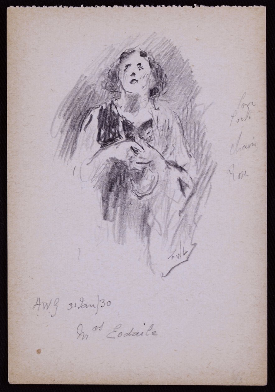 Arundel Esdaile asszony portréja alkotó: Francis Wilfred Lawson