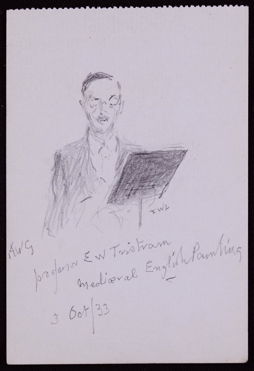 EW Tristram professzor portréja alkotó: Francis Wilfred Lawson