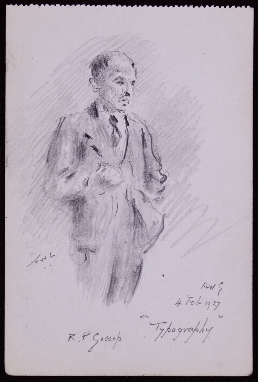 R Percy Gossop portréja alkotó: Francis Wilfred Lawson