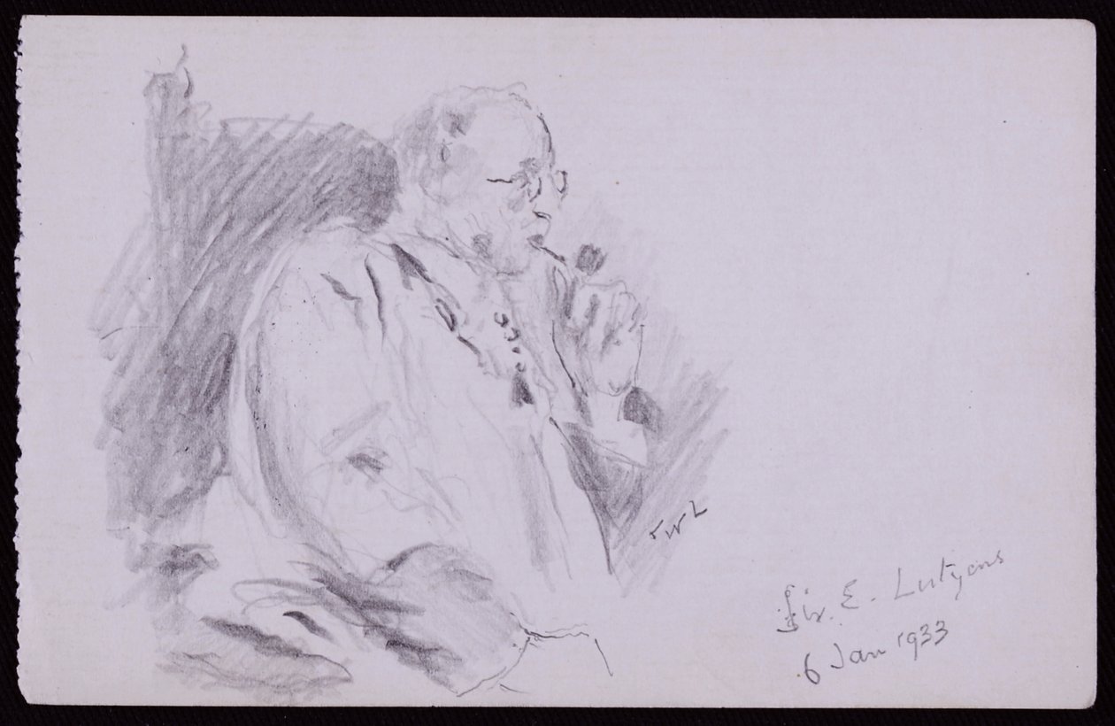 Sir Edwin Lutyens portréja alkotó: Francis Wilfred Lawson