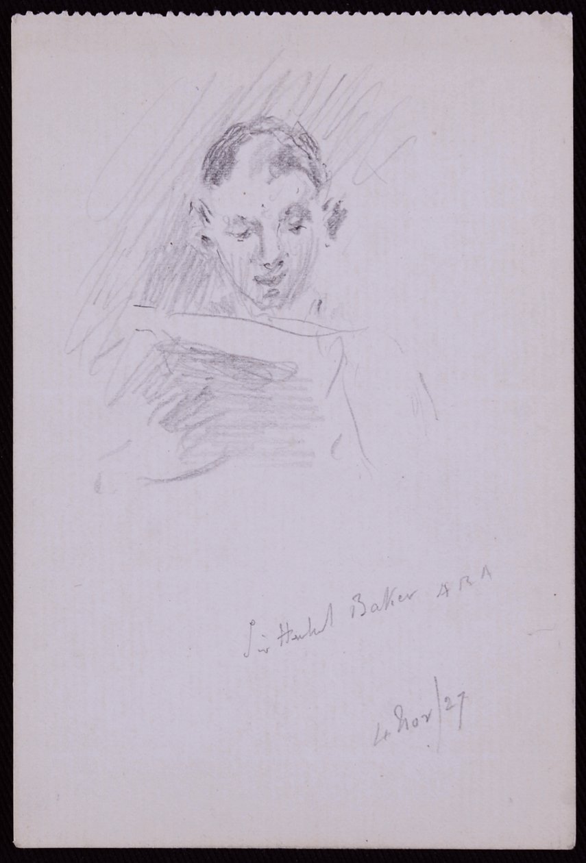Sir Herbert ARA Baker portréja alkotó: Francis Wilfred Lawson
