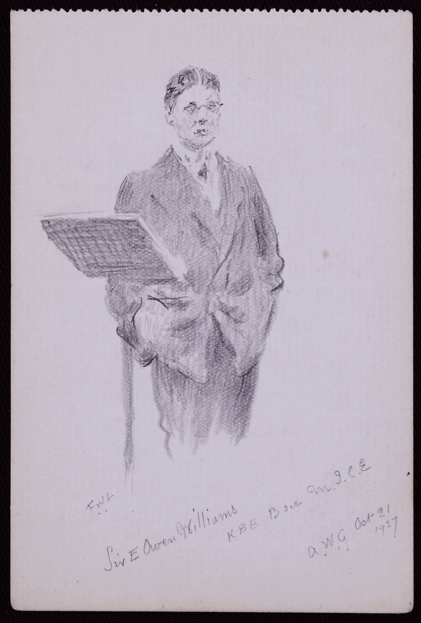 Sir Owen Williams portréja alkotó: Francis Wilfred Lawson