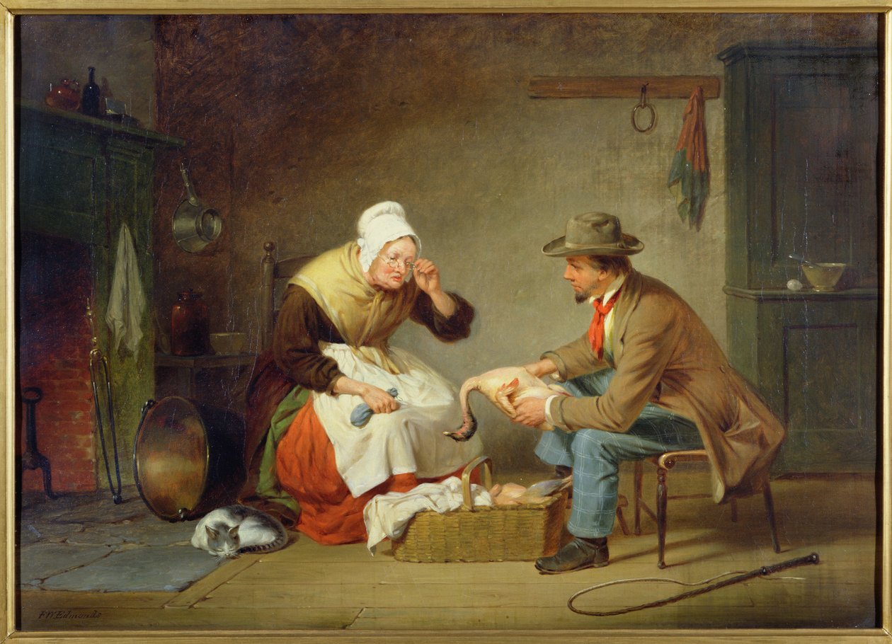 Alkudozás (The Christmas Turkey) 1858 körül alkotó: Francis William Edmonds