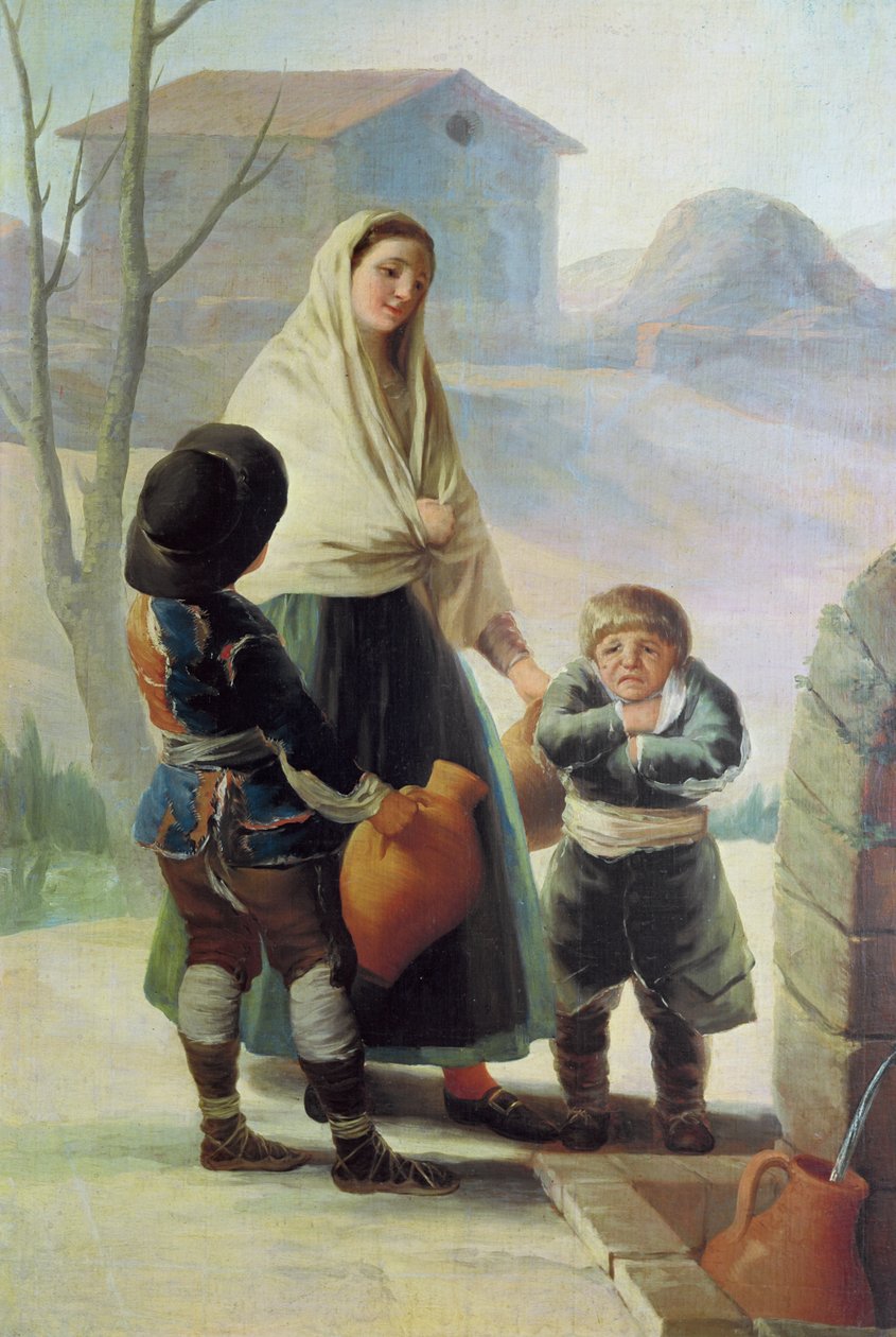 Egy nő és két gyerek a szökőkútnál, 1786-7 alkotó: Francisco de Goya