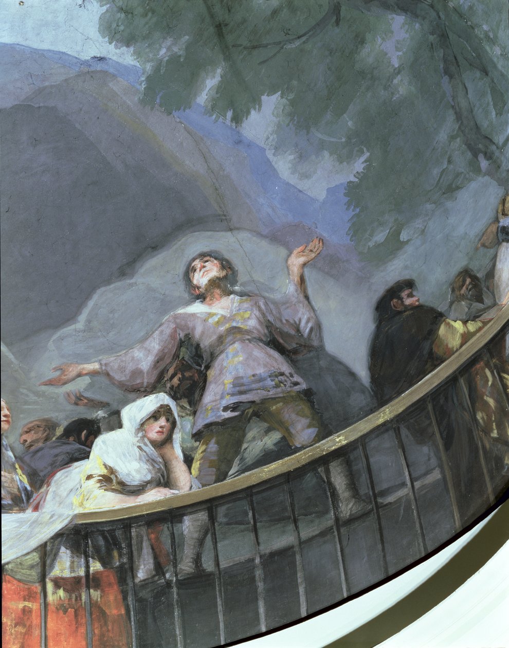 Egy eksztatikus tanú, részlet Páduai Szent Antal csodájából, a kupolából, 1798 alkotó: Francisco de Goya