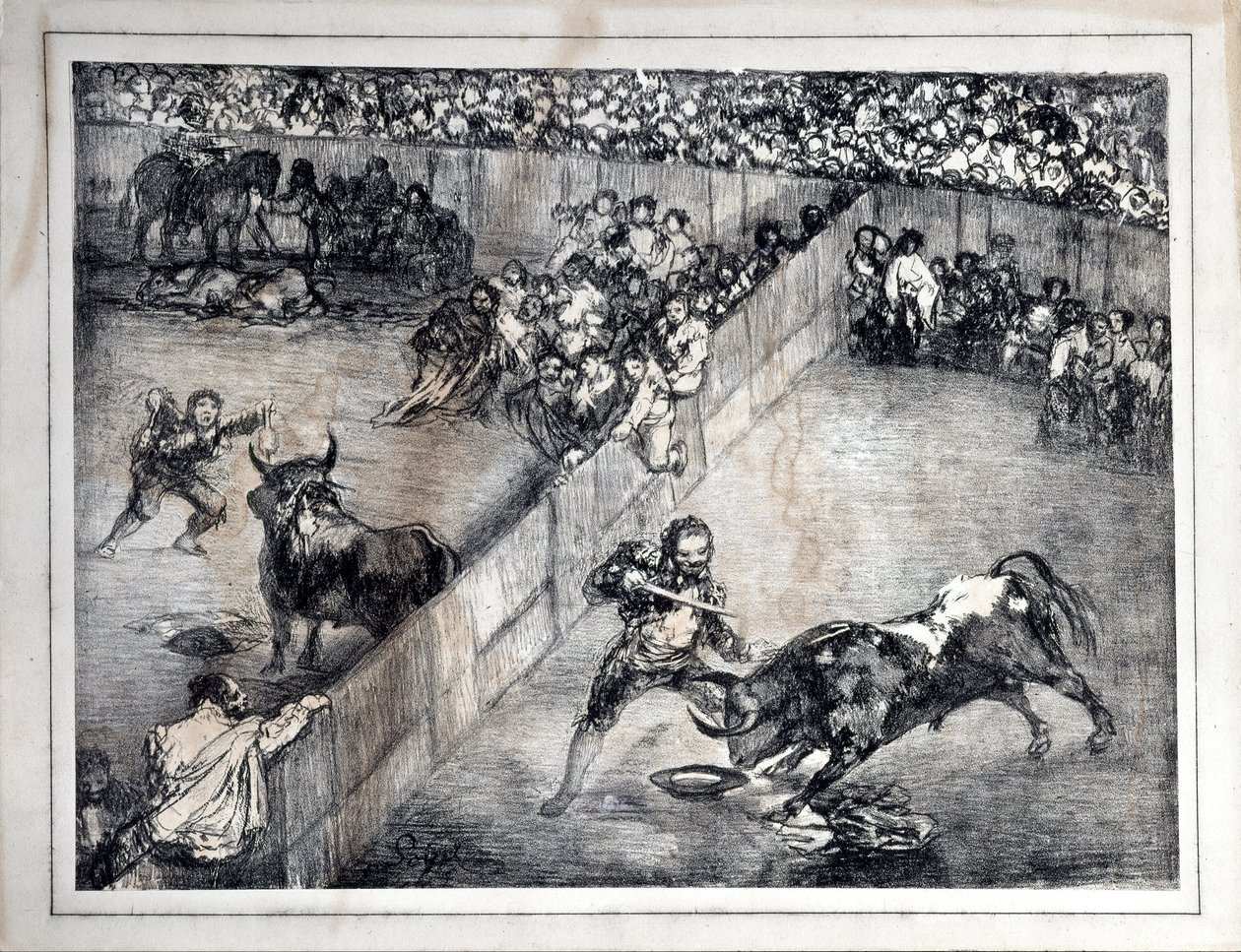 Bikázás osztott gyűrűben alkotó: Francisco de Goya