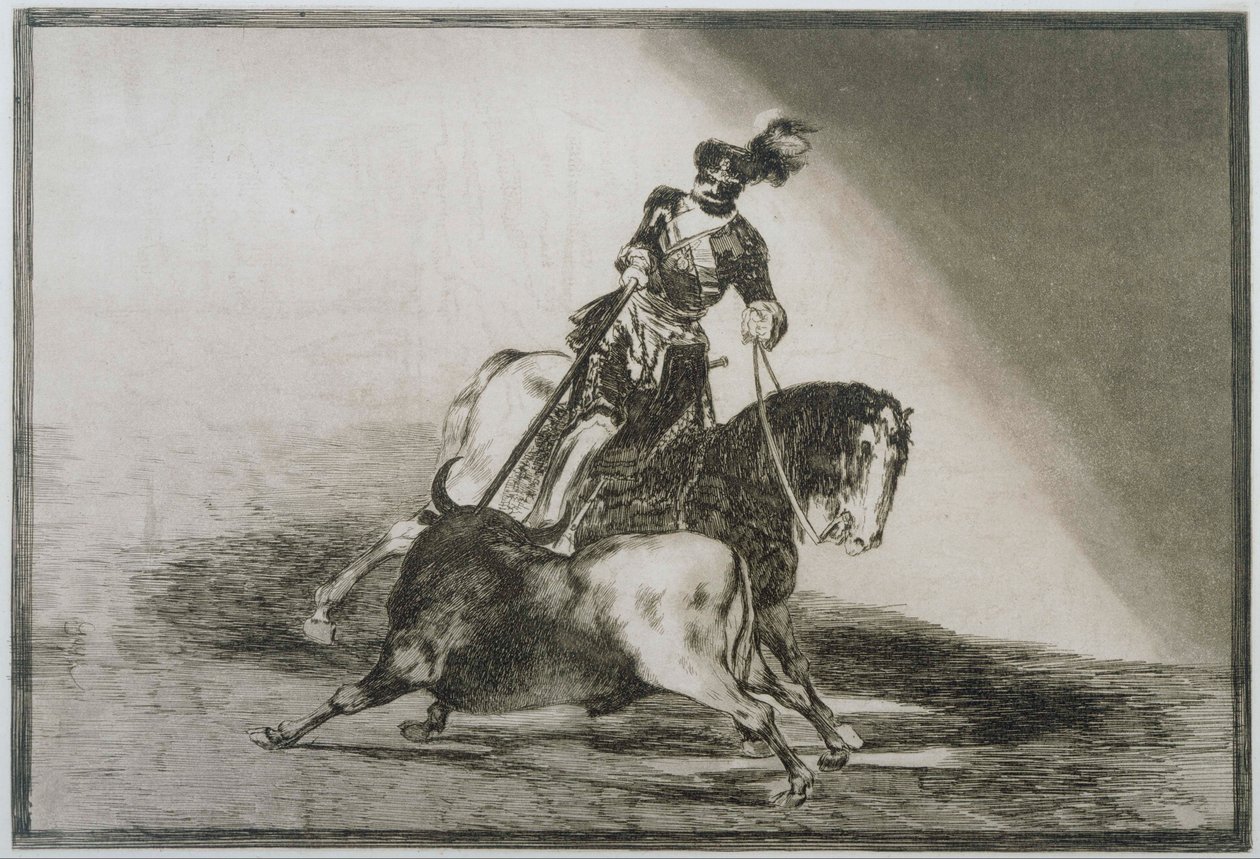 V. Károly Bika dobása alkotó: Francisco de Goya