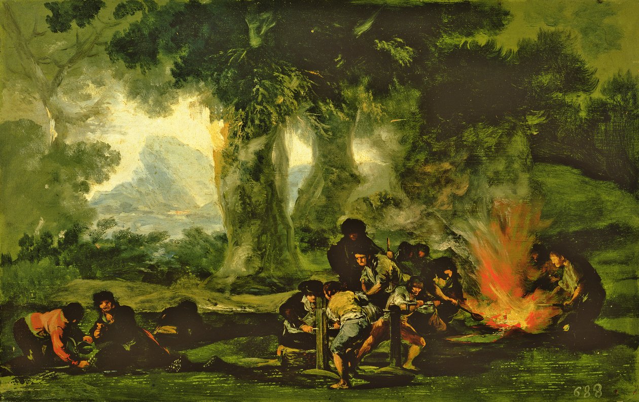 Titkos golyógyártás, 1812-13 alkotó: Francisco de Goya