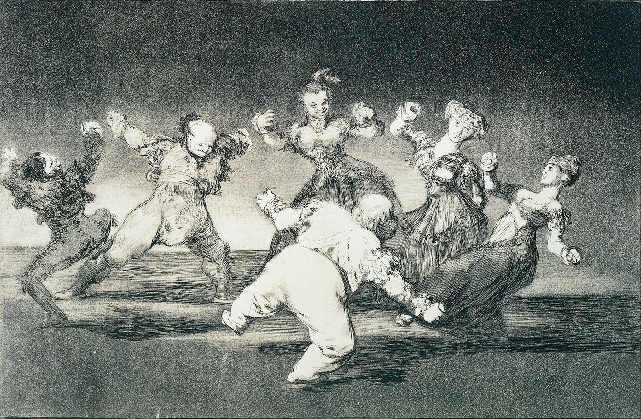 Disparate Alegre (Vidám bolondság) alkotó: Francisco de Goya