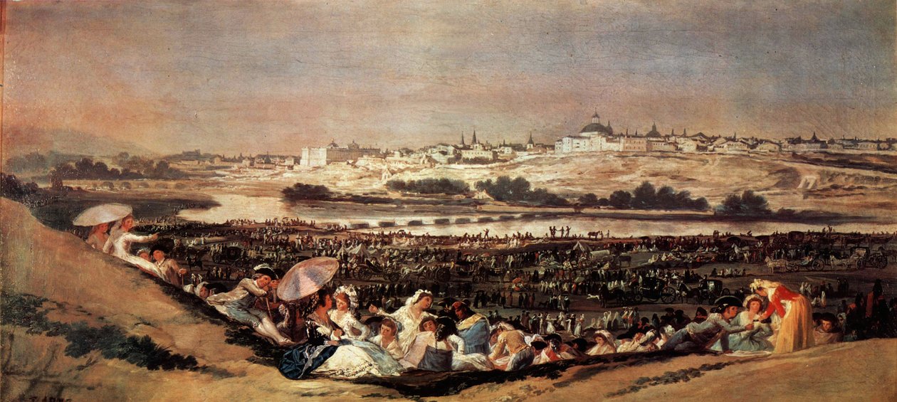 Piszkozatok a királyi díszítő kárpitokhoz. El Pardo és El Escorial paloták alkotó: Francisco de Goya