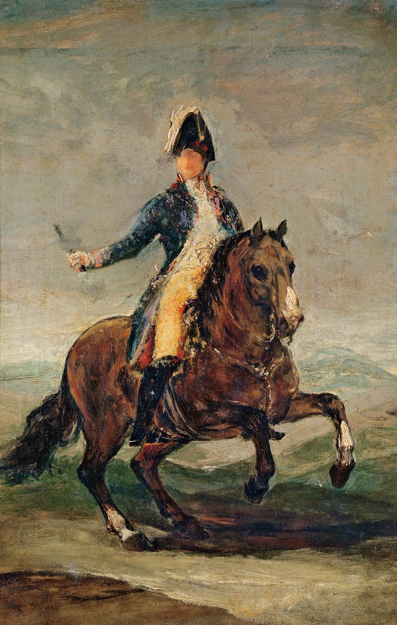 VII. Ferdinánd (1784-1833) spanyol király lovas portréja alkotó: Francisco de Goya