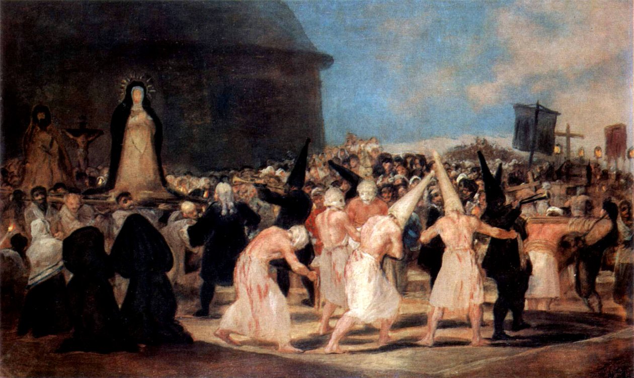 Zászlós felvonulás alkotó: Francisco de Goya