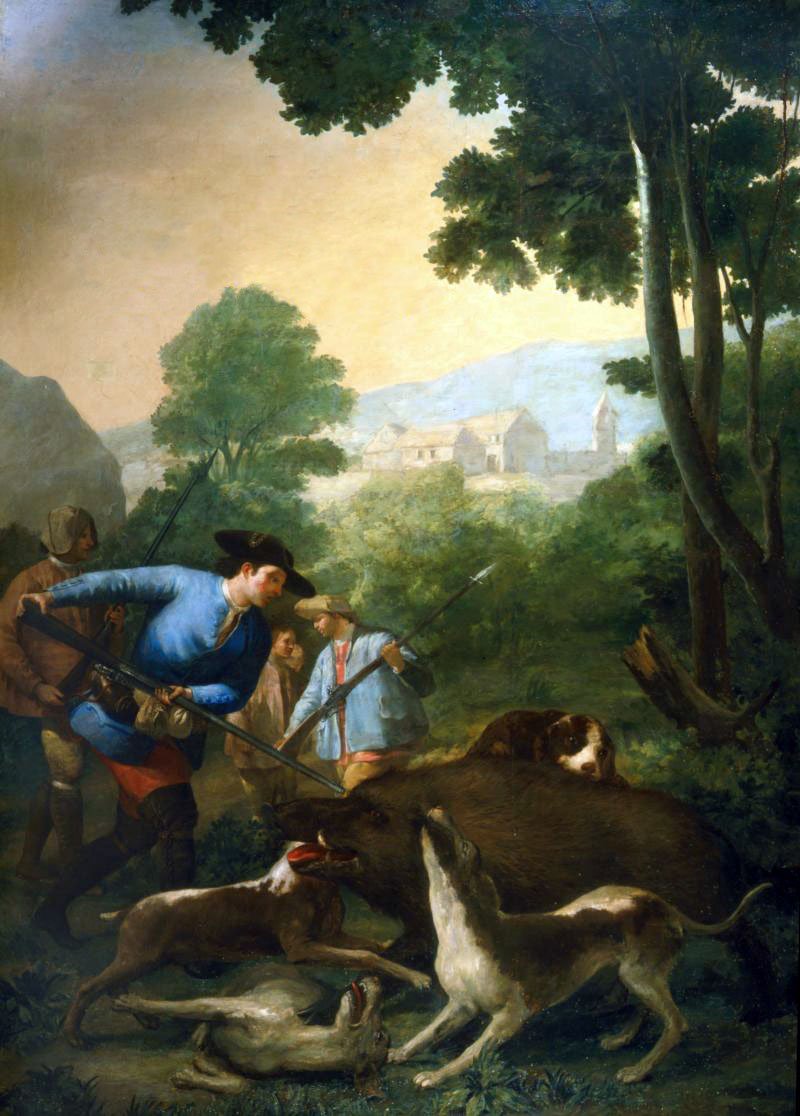 A vaddisznó vadászat alkotó: Francisco de Goya