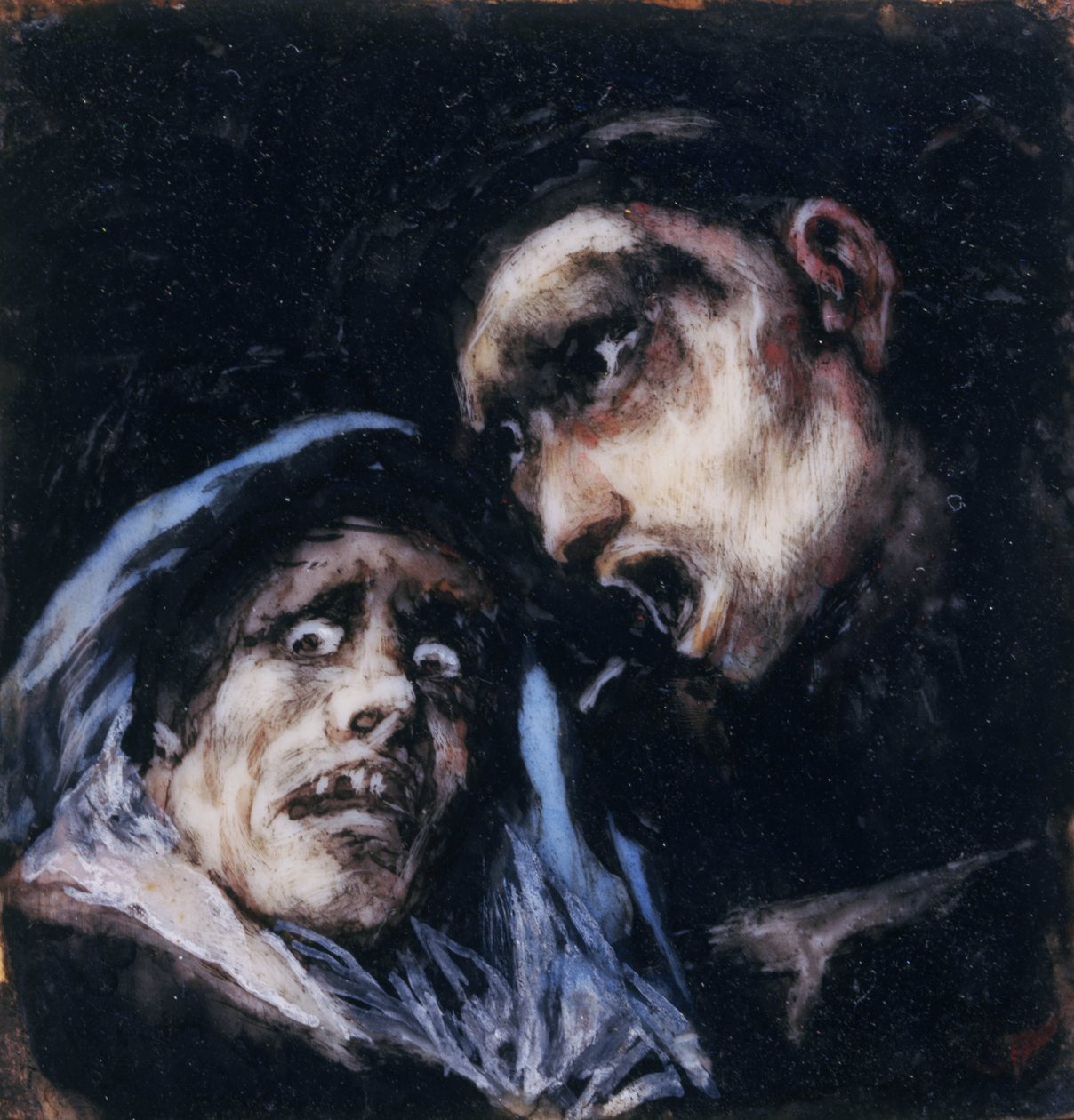 Szerzetes beszélget egy öregasszonnyal alkotó: Francisco de Goya