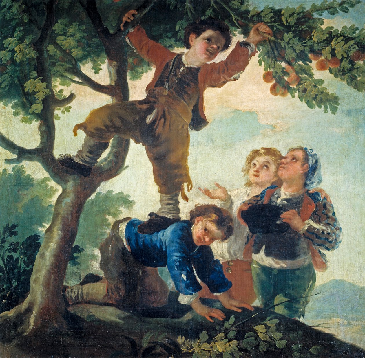 Fiúk gyümölcsöt szednek alkotó: Francisco de Goya