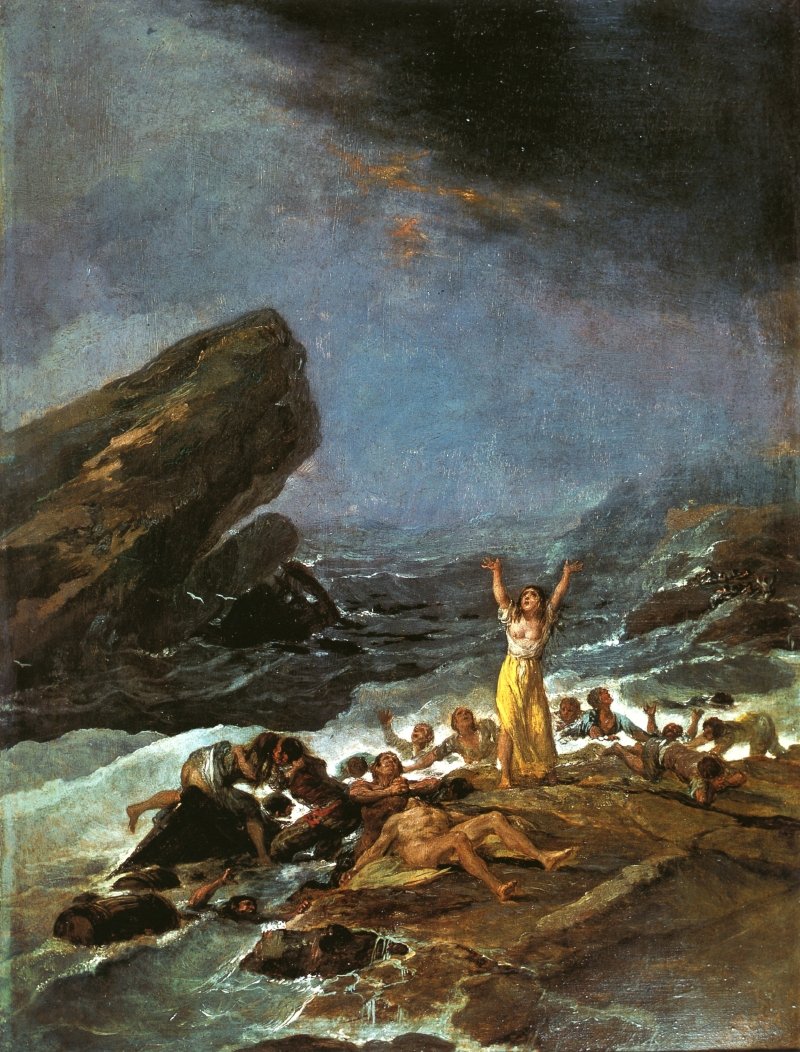 Hajótörés alkotó: Francisco de Goya