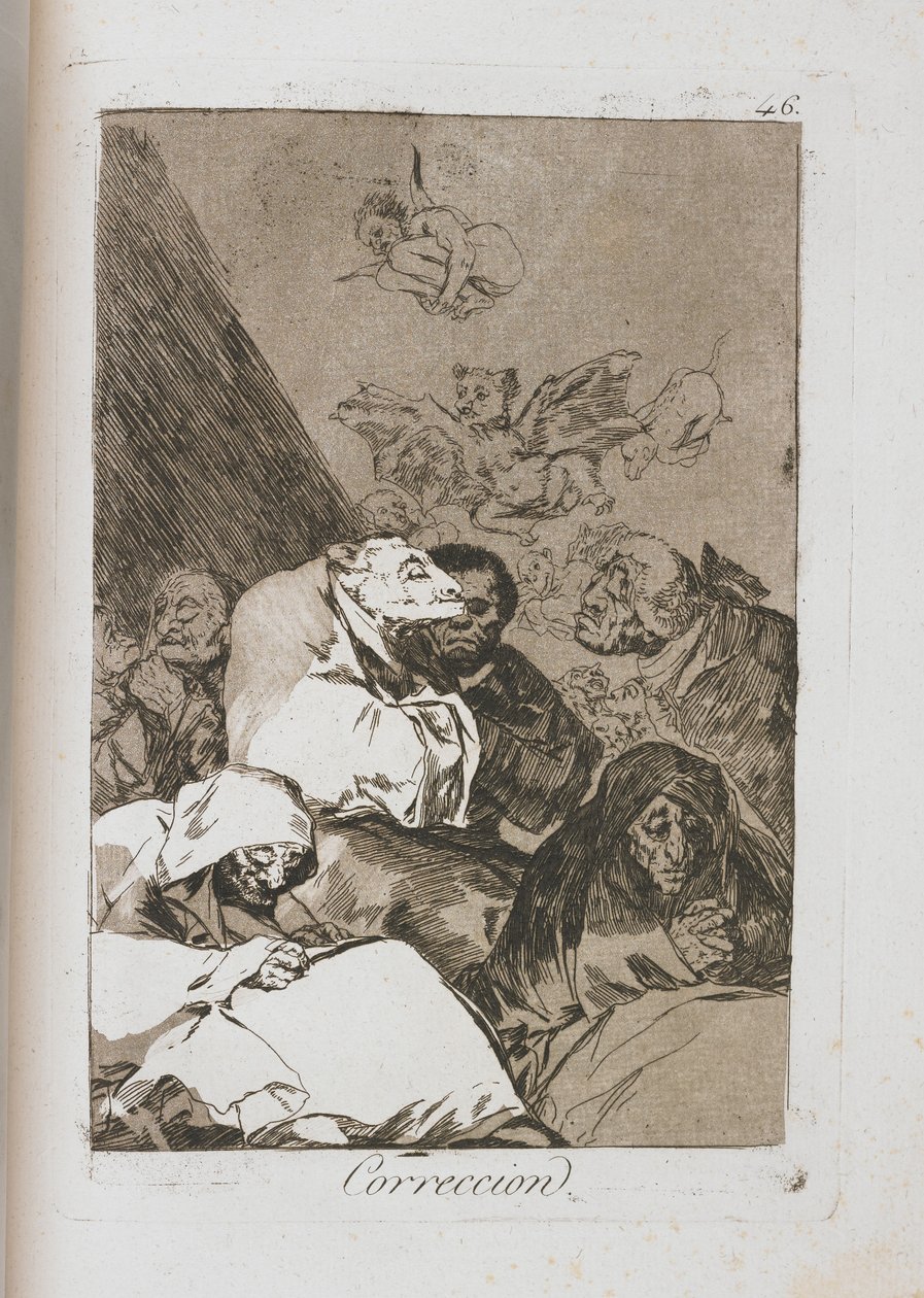 Tányér Los Caprichosból, 1797-1798 alkotó: Francisco de Goya