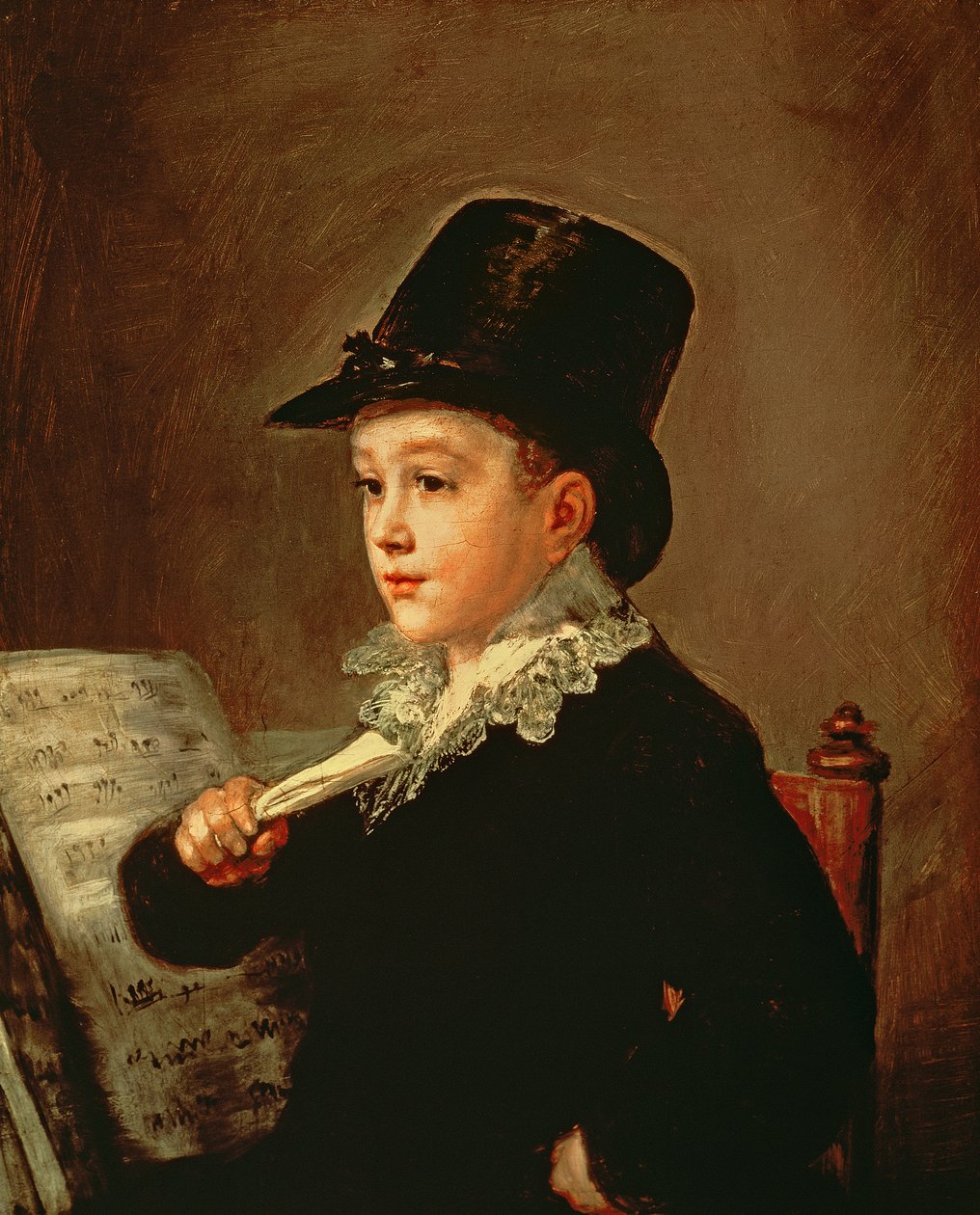 Marianito Goya, a művész unokája portréja, 1815 körül alkotó: Francisco de Goya