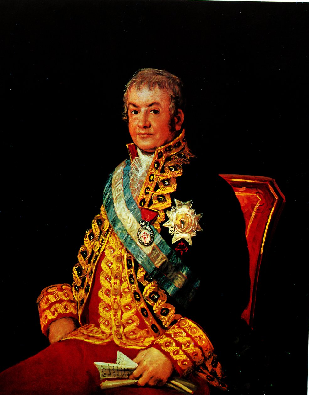 José Antonio Marqués Caballero igazságügyi miniszter portréja alkotó: Francisco de Goya