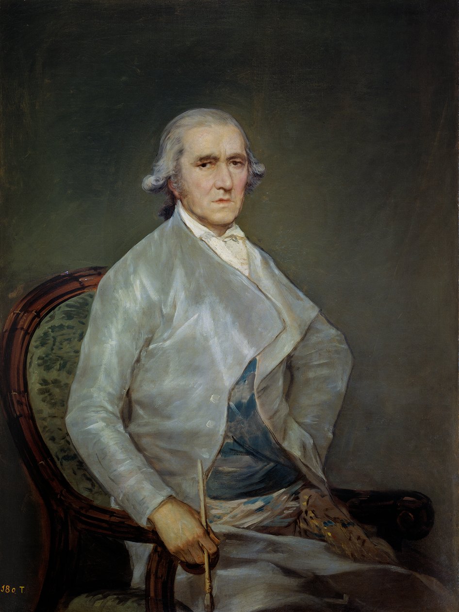 Francisco Bayeu y Subías festő arcképe alkotó: Francisco de Goya
