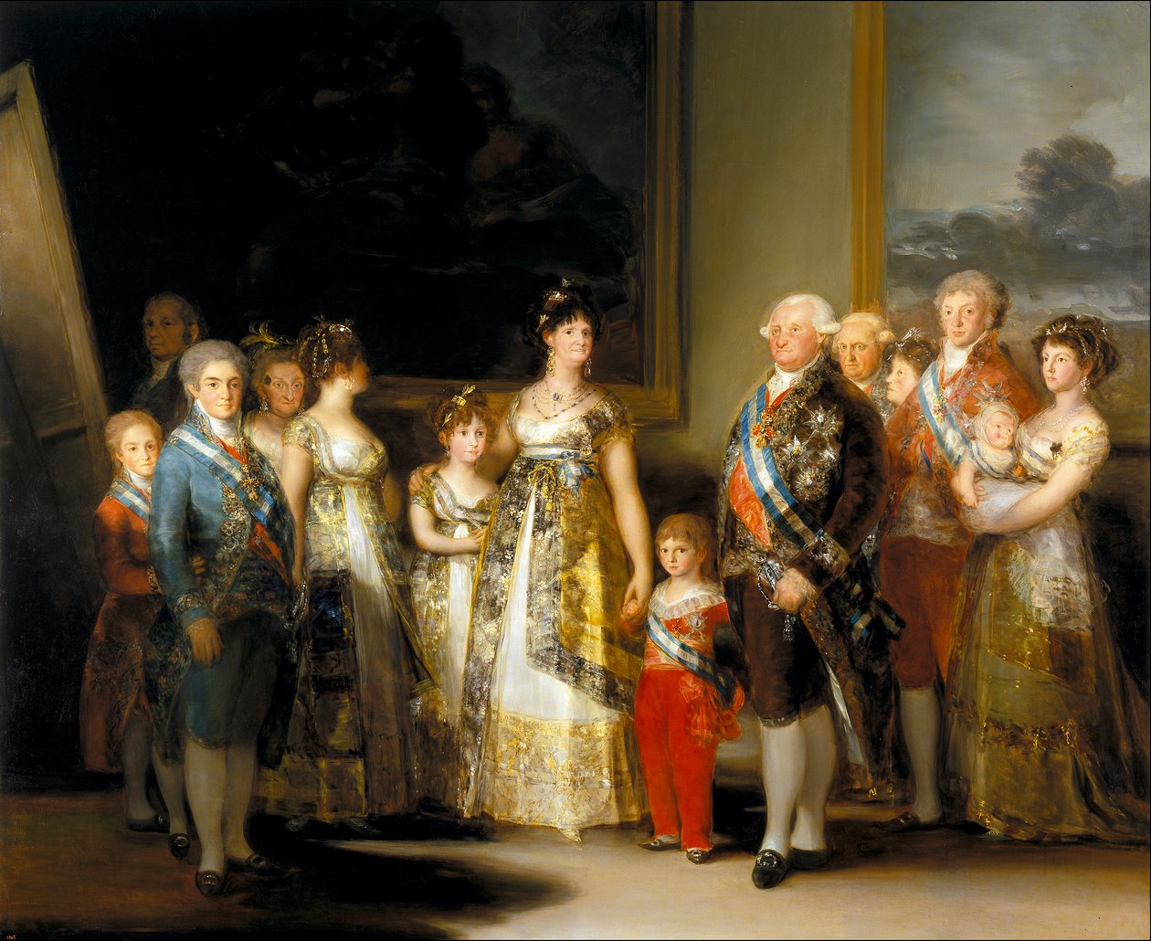 Károly családjának arcképe alkotó: Francisco de Goya