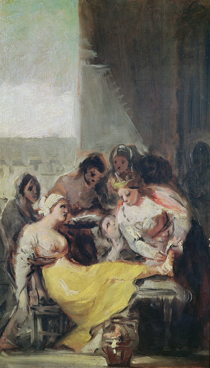 Szent Izabella Leprások gondozása alkotó: Francisco de Goya