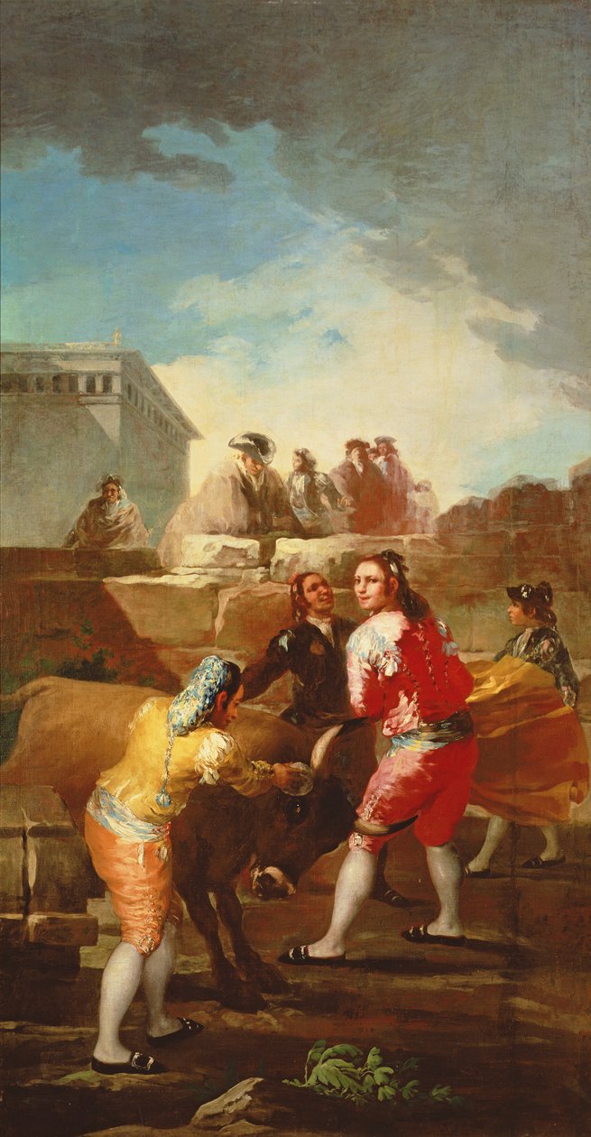 Az amatőr bikaviadal, 1778-80 alkotó: Francisco de Goya