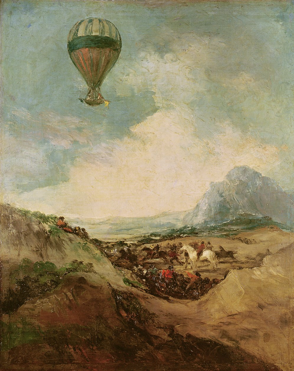 A léggömb vagy a Montgolfier felemelkedése alkotó: Francisco de Goya