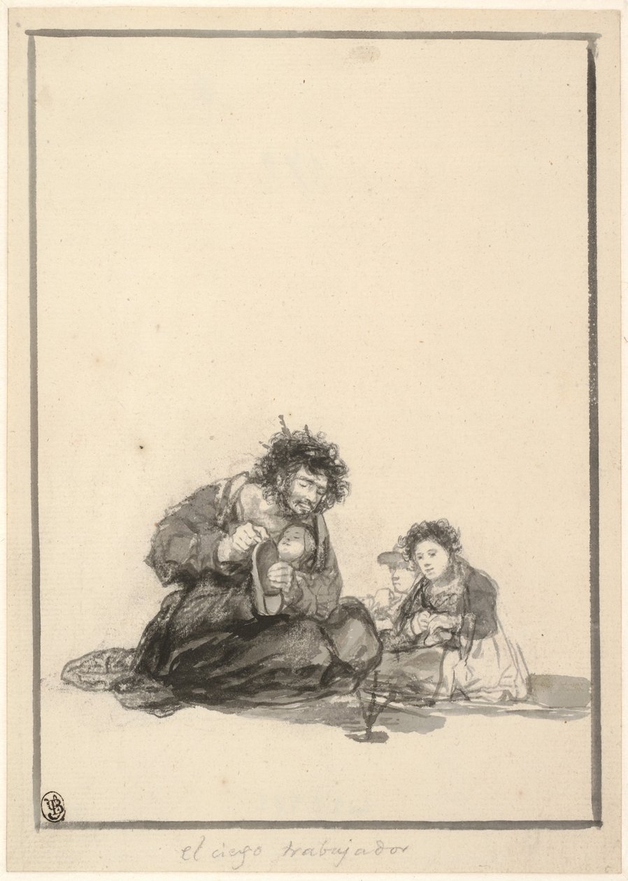 A vakmunkás, c. 1815-1820 alkotó: Francisco de Goya