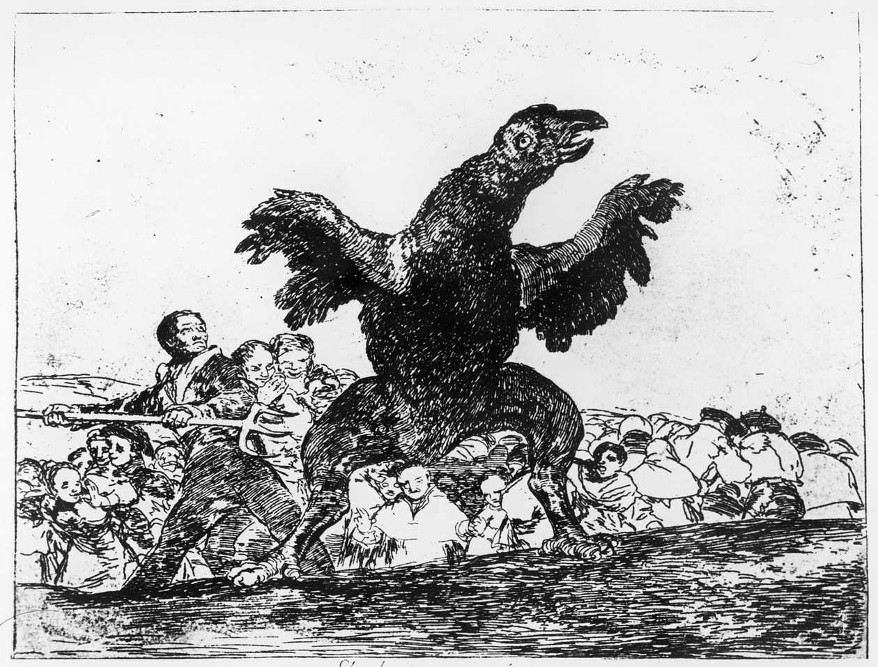 A húsevő keselyű, 76-os lemez a "The Disasters of War"-ból, 1812-20 alkotó: Francisco de Goya