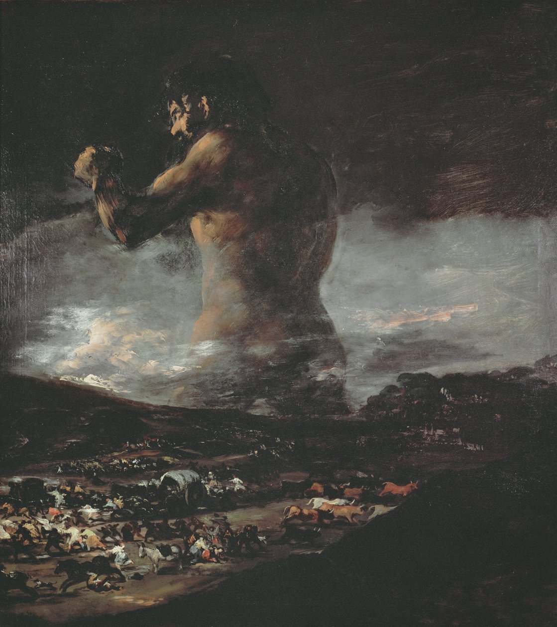 A kolosszus, 1808 körül alkotó: Francisco de Goya