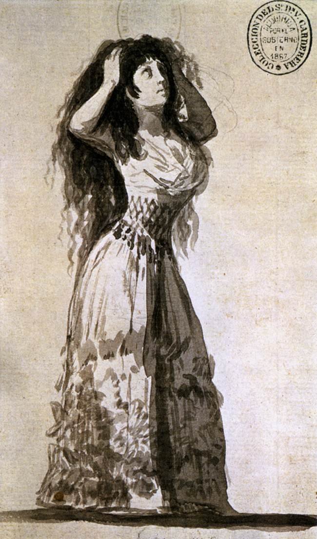 Alba hercegnéje rendezi a haját alkotó: Francisco de Goya