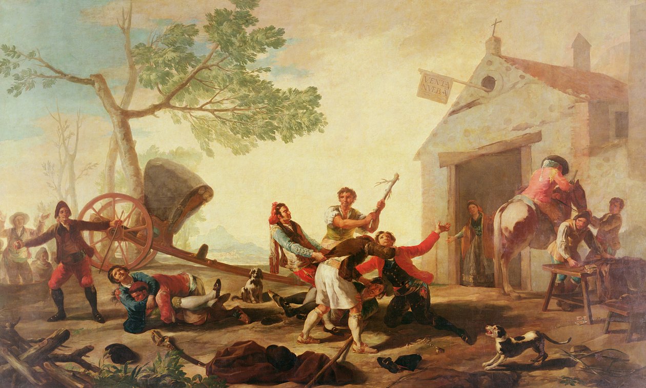 Harc a Venta Nuevánál, 1777 alkotó: Francisco de Goya