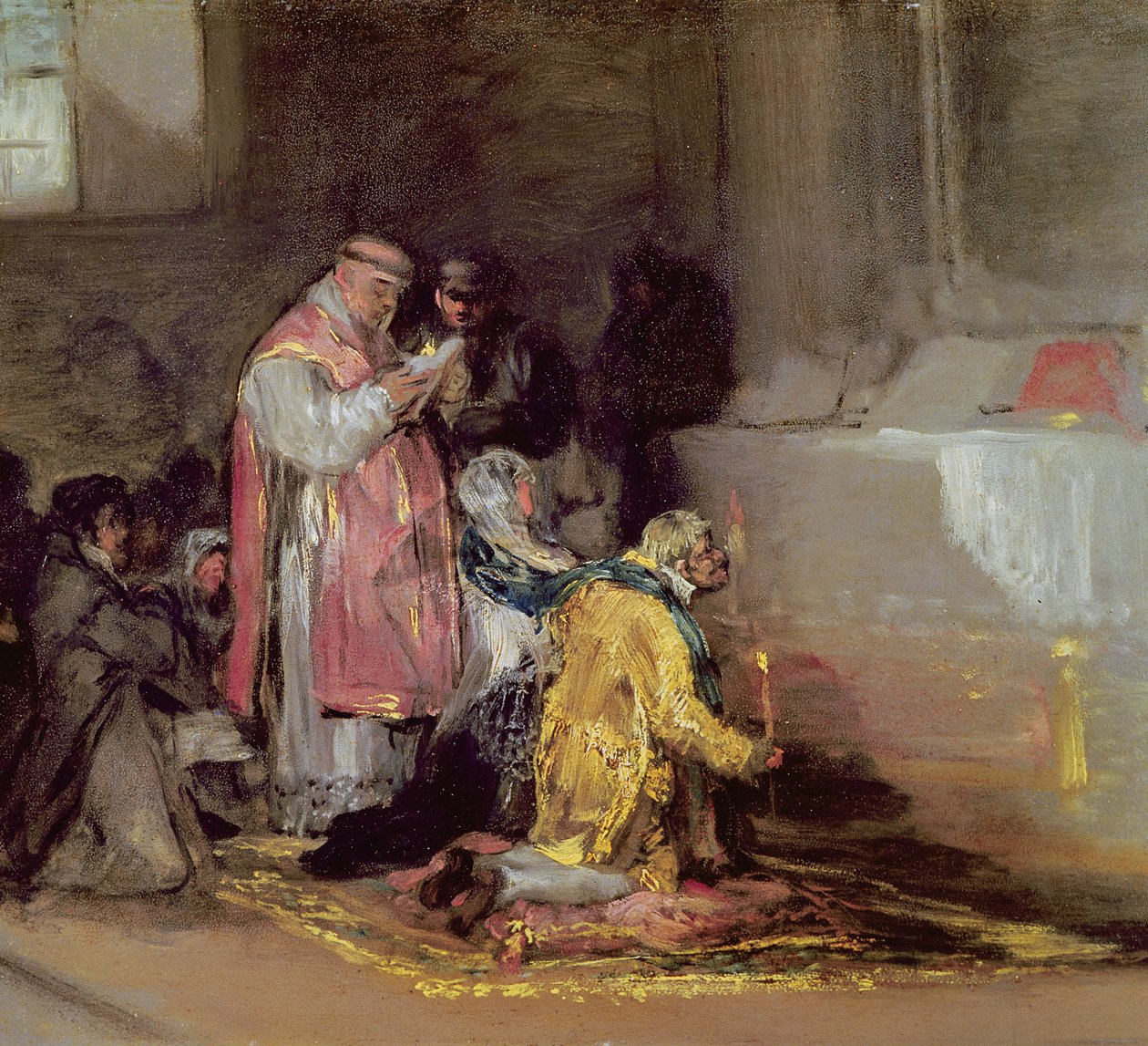 A rosszul illeszkedő házasság, 1819 körül alkotó: Francisco de Goya