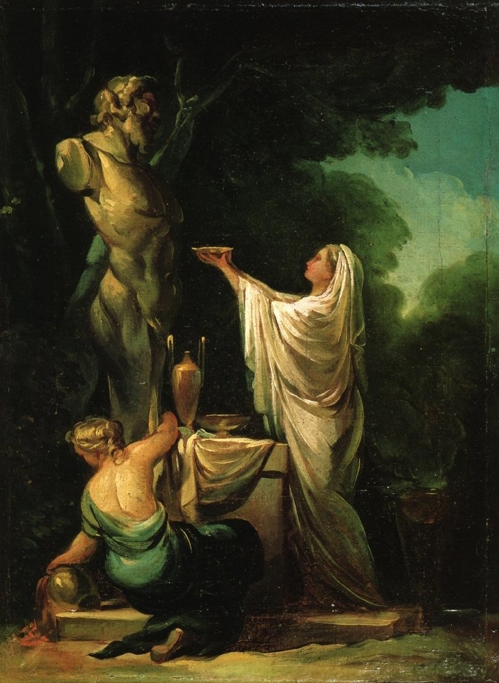 Az áldozat Priapusnak alkotó: Francisco de Goya