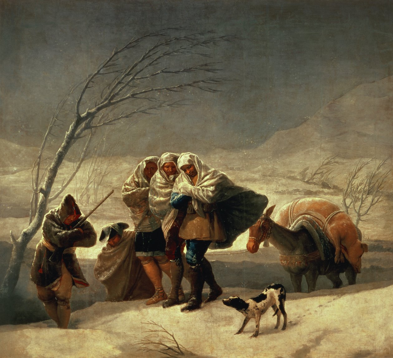 A hóvihar, 1786-87 alkotó: Francisco de Goya