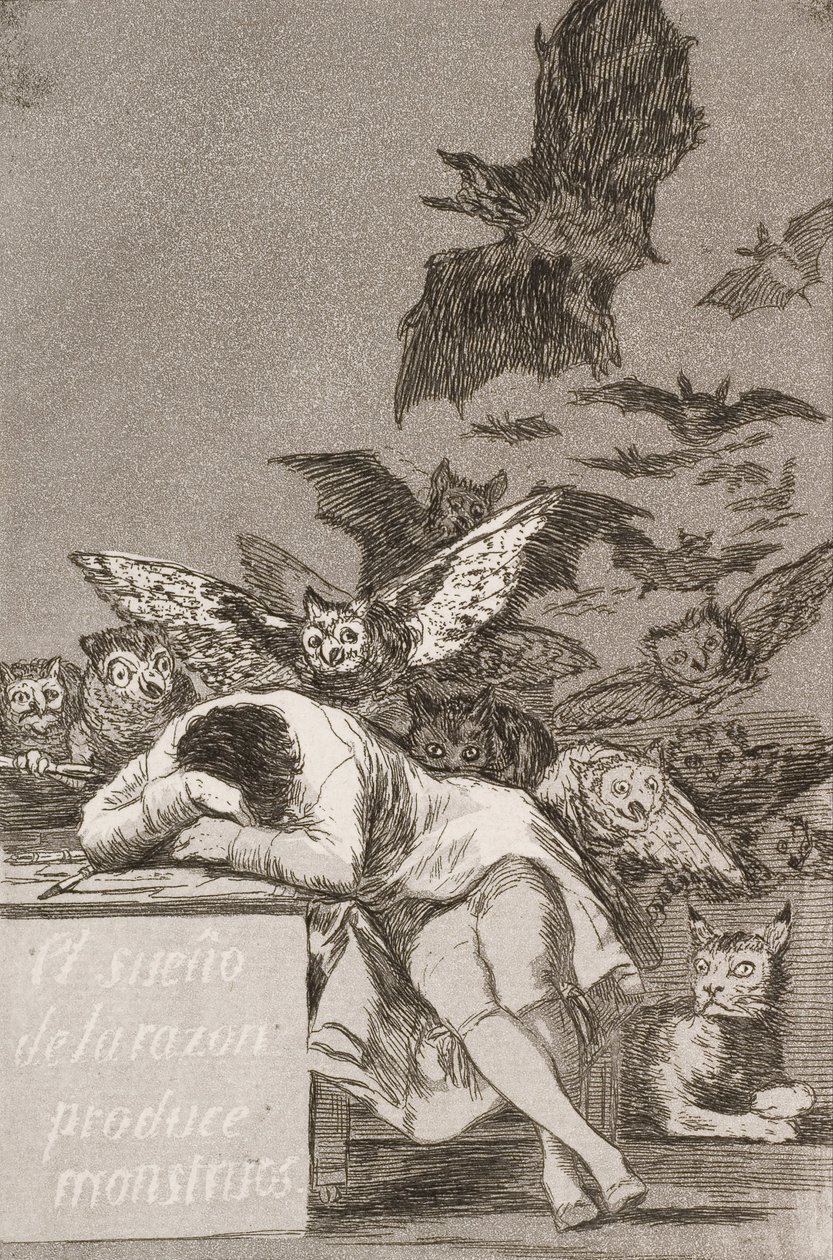 Az értelem álma szörnyeket szül (43. szám), Los Caprichosból alkotó: Francisco de Goya