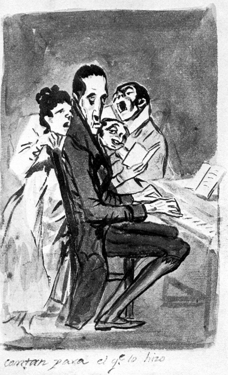 Énekelnek a zeneszerzőnek alkotó: Francisco de Goya