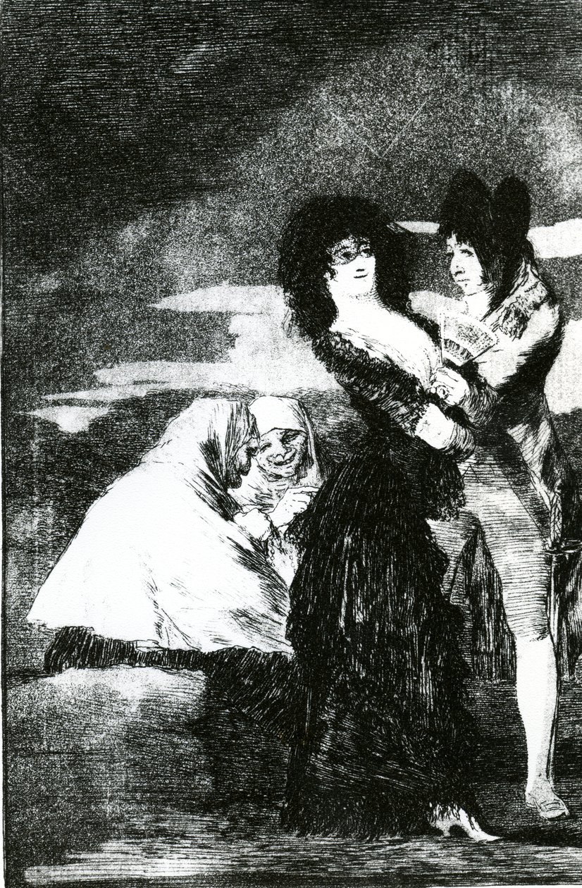 Two of a Kind, 5. lemez a Los Caprichosból, 1799-ben alkotó: Francisco de Goya
