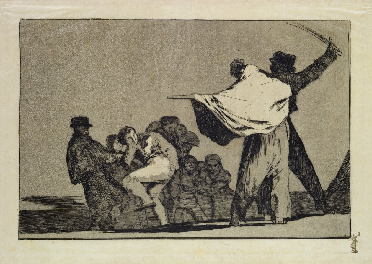 Jól ismert Folly, a Follies sorozatból, 1815-24 körül (rézkarc és akvatinta japán papírra) alkotó: Francisco de Goya