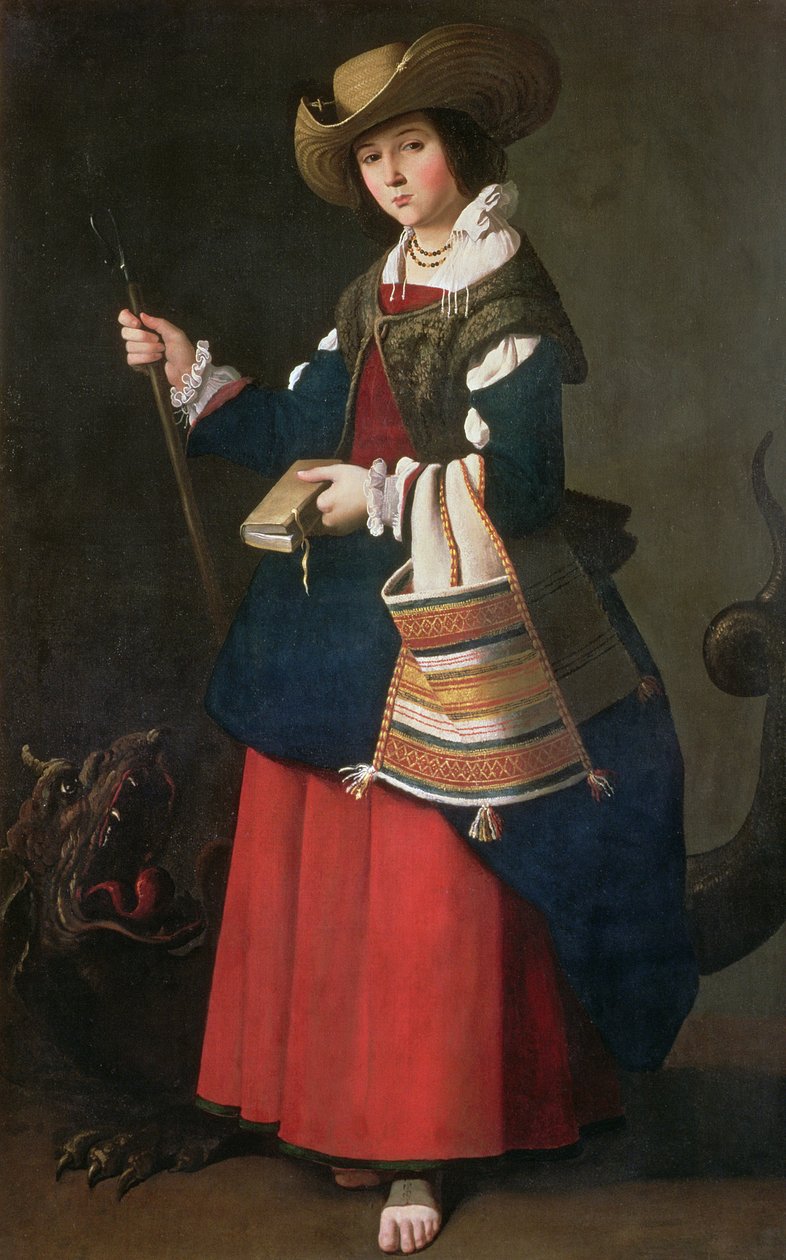 Antiókhiai Szent Margit, 1630-34 alkotó: Francisco de Zurbaran