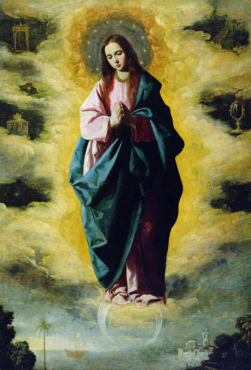 A Szeplőtelen Fogantatás, 1630-35 körül alkotó: Francisco de Zurbaran
