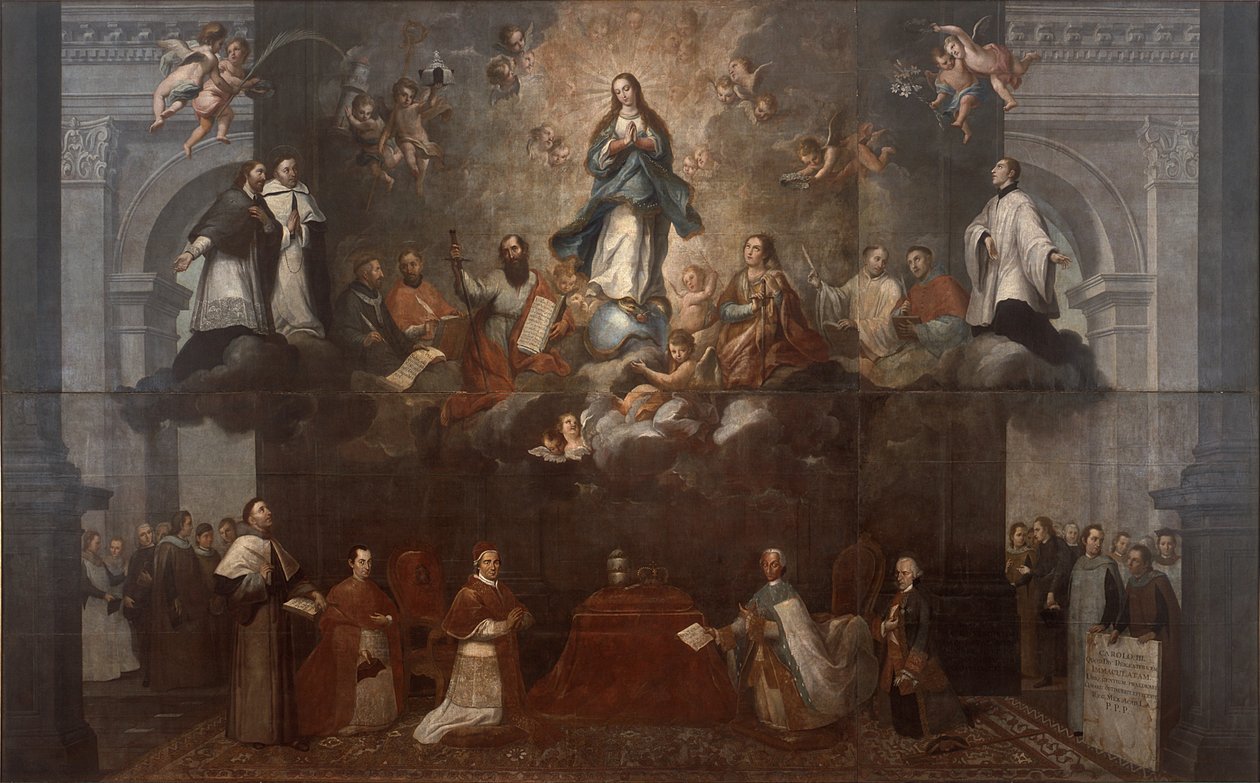A Szeplőtelen Fogantatás dicsőítése alkotó: Francisco Antonio Vallejo